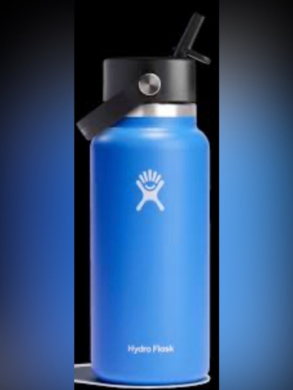 New Hydro Flask 32oz Wide Mouth Travel Bottle with Flex Straw Cap- Cascade Color - Picture 2 of 13